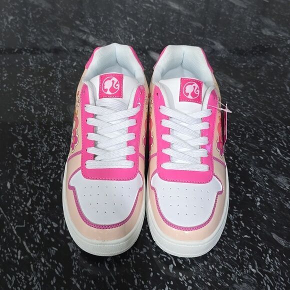 BRAND NEW  WOMEN'S BARBIES BY MATTEL PINK CASUAL COURT SNEAKER - Picture 3 of 16